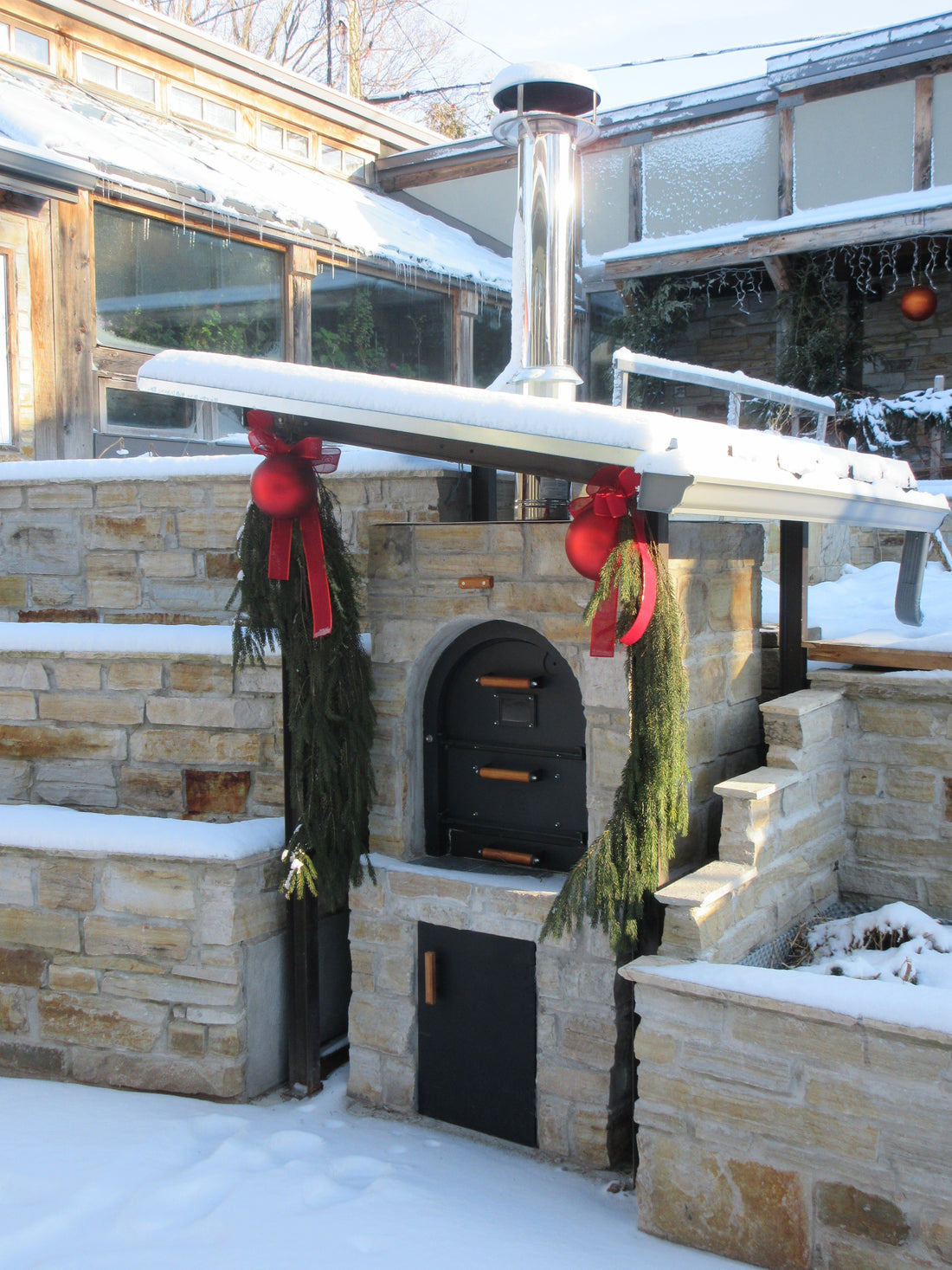 Ofen in Kanada im Winter 